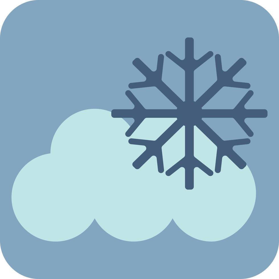 copo de nieve en una nube, ilustración, vector sobre un fondo blanco.