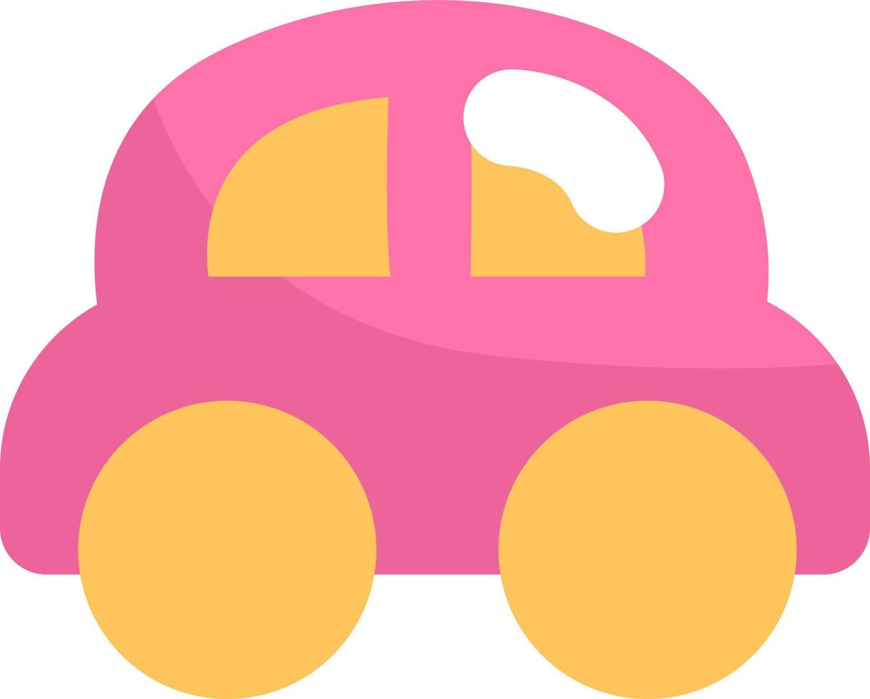 Kindergarten car toy, illustration, vector on a white background.