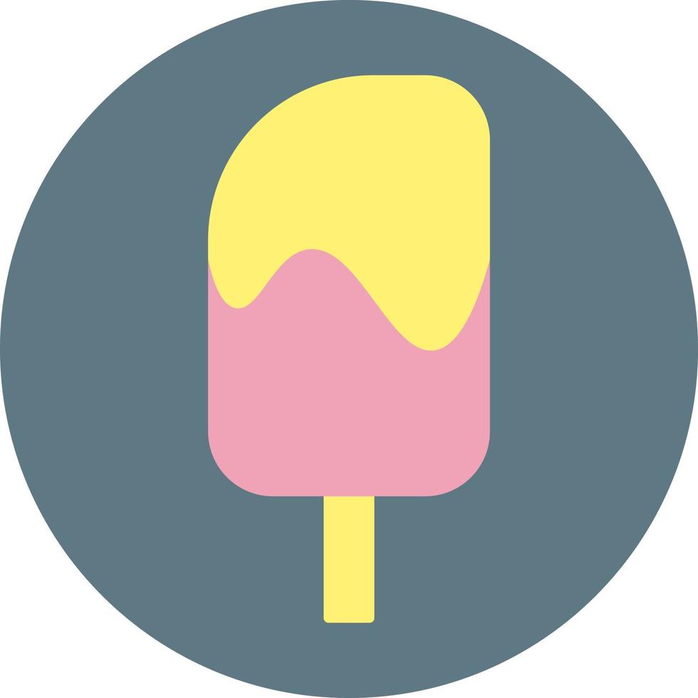 helado de vainilla y fresa en palo, ilustración, sobre un fondo blanco. vector