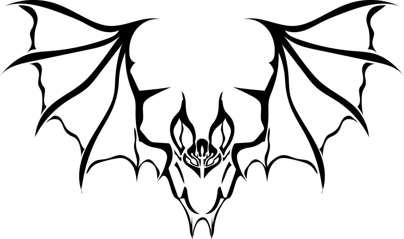 flat design of a bat on white background vector