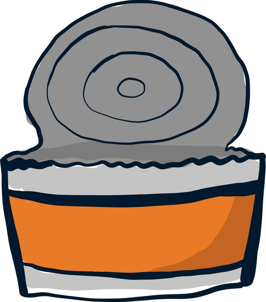Canned food, illustration, vector on white background