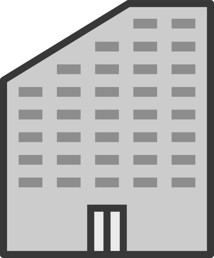 Grey cinema building, illustration, on a white background. vector