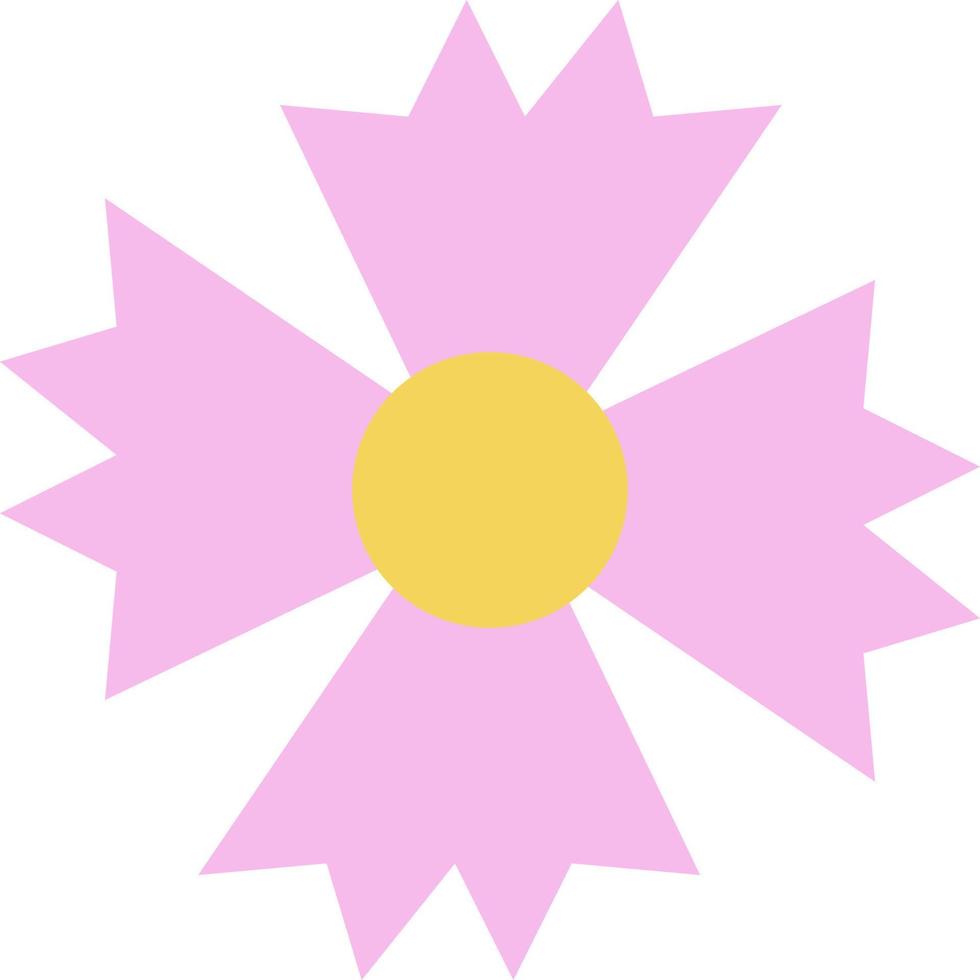 Pink seasonal flower, illustration, vector, on a white background. vector