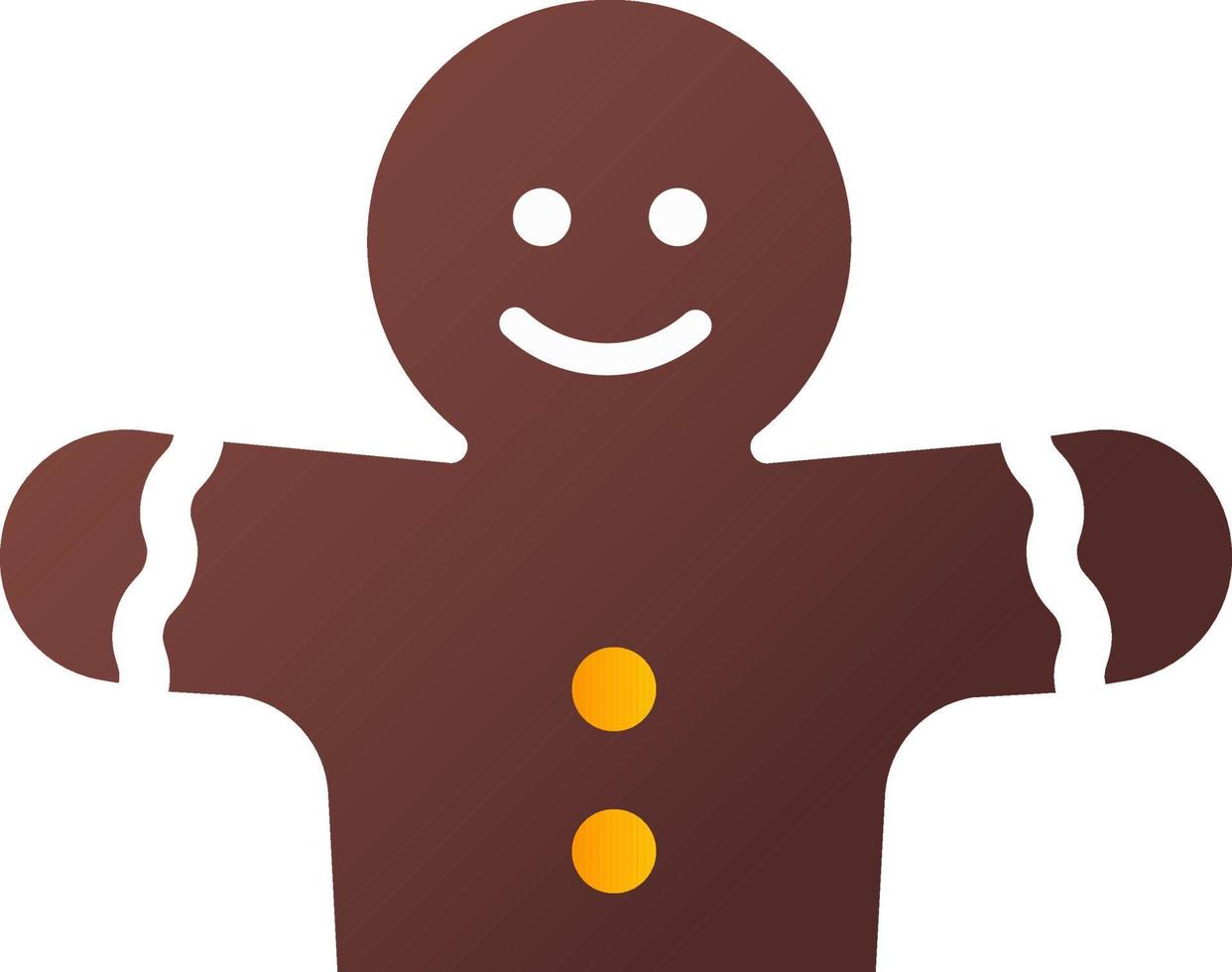 Happy red gingerbread, illustration, vector on white background.