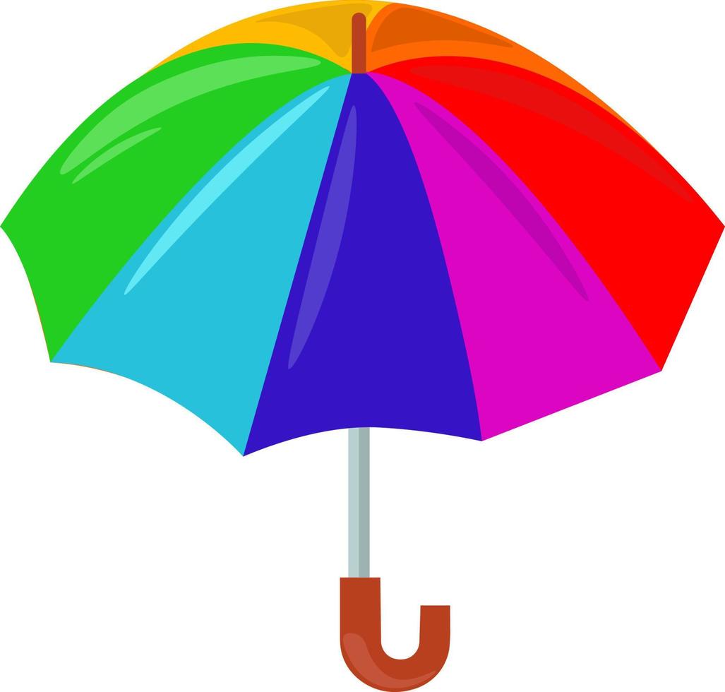 Umbrella, illustration, vector on white background.