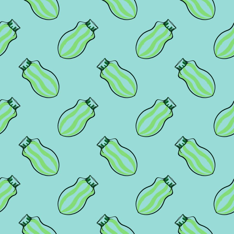 Bbay zucchini , seamless pattern on a baby blue background. vector