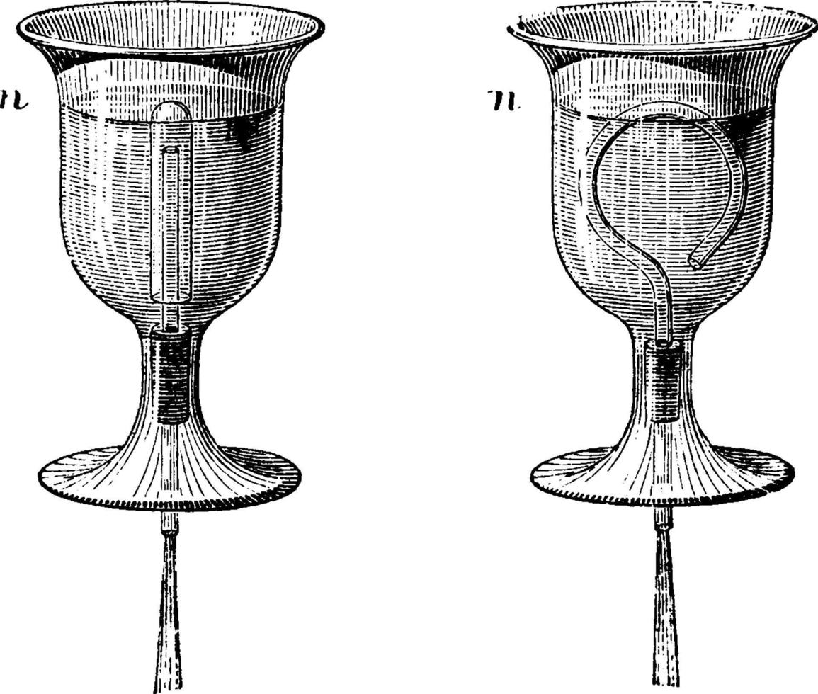 Vase of Tantalus, vintage illustration. vector