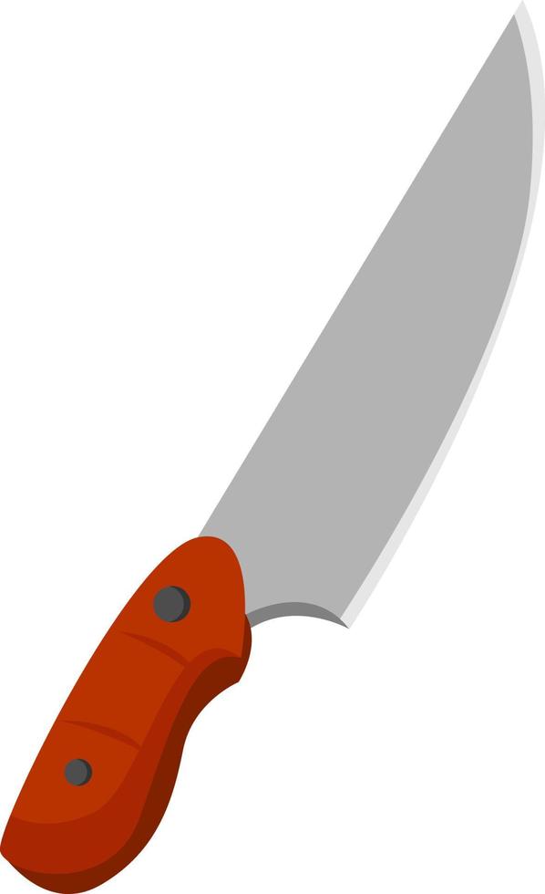 cuchillo afilado, ilustración, vector sobre fondo blanco.