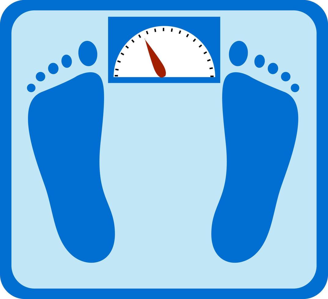 Floor scales, illustration, vector on white background.