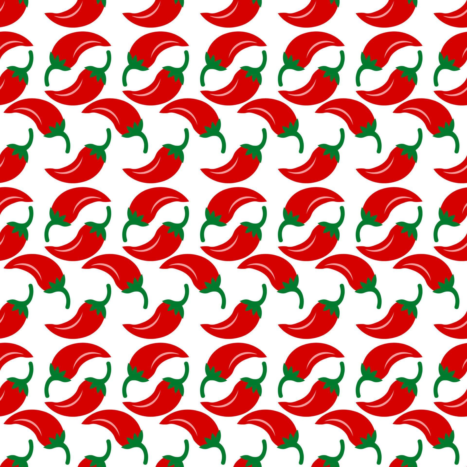 Red pepper wallpaper, illustration, vector on white background