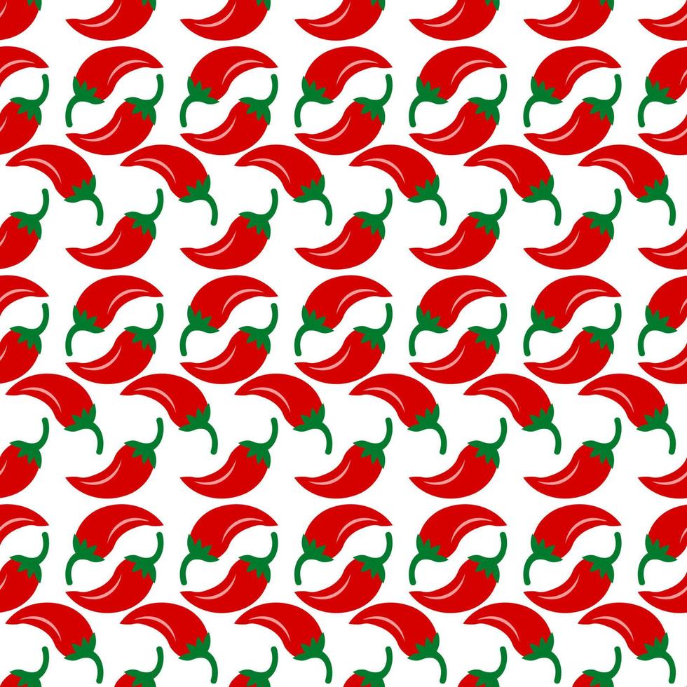 Red pepper wallpaper, illustration, vector on white background.
