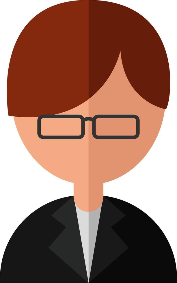 Bank accountant, illustration, vector on white background.