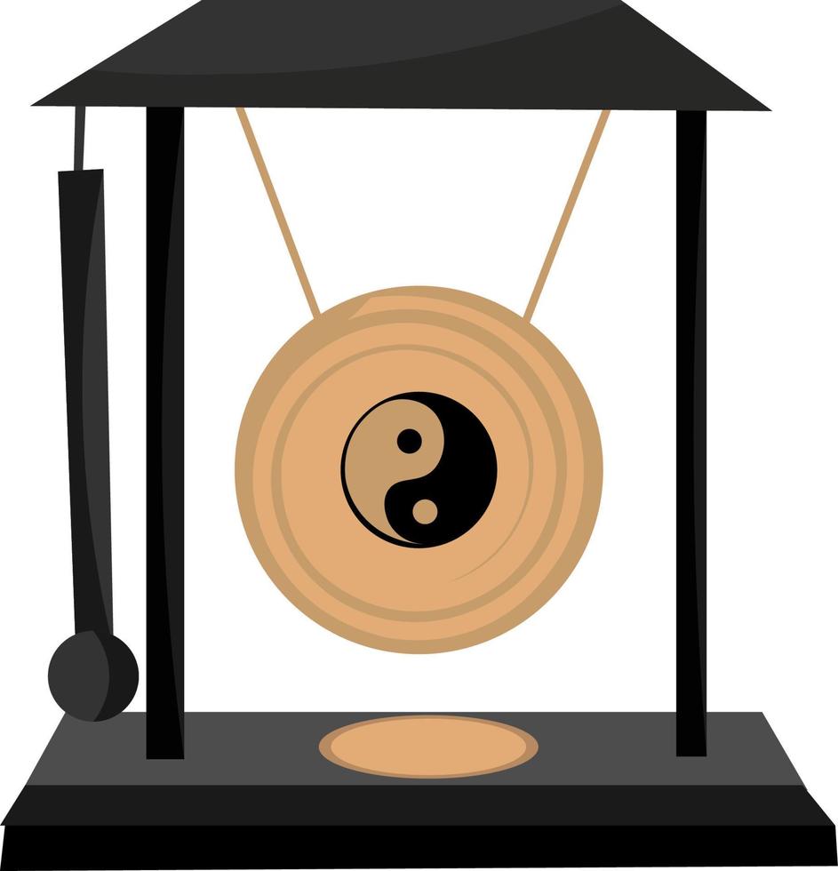 Jin jang gong, illustration, vector on white background.