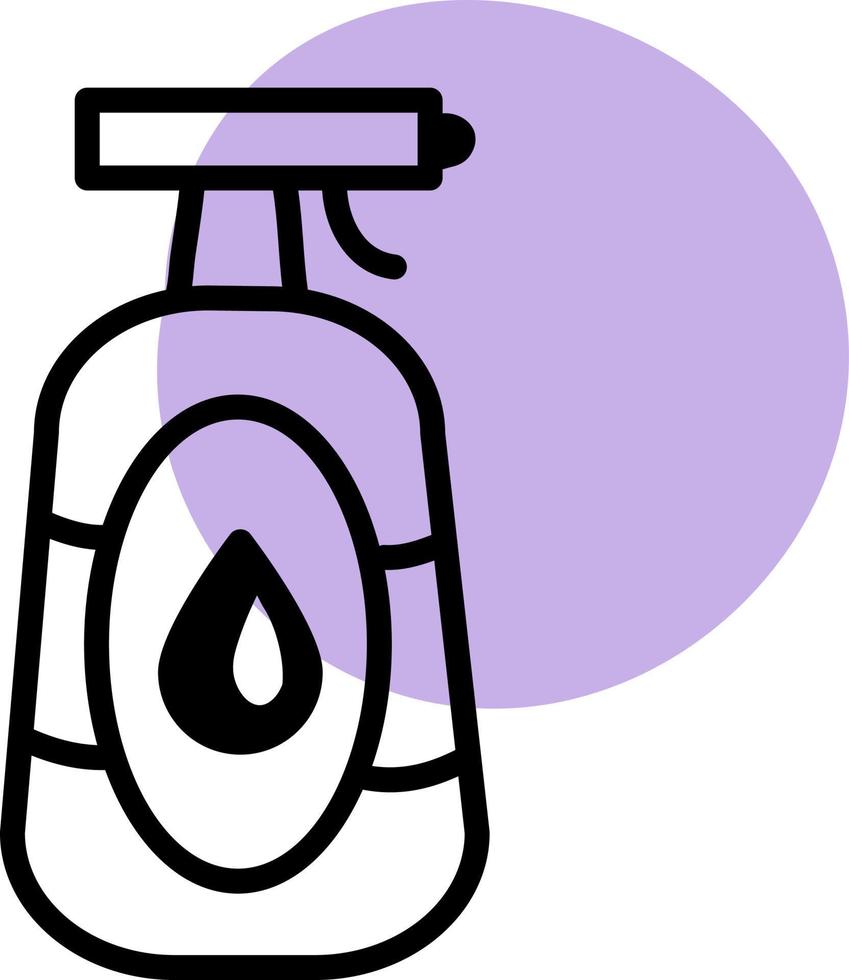 laca para el cabello del salón de belleza, ilustración, vector, sobre un fondo blanco. vector