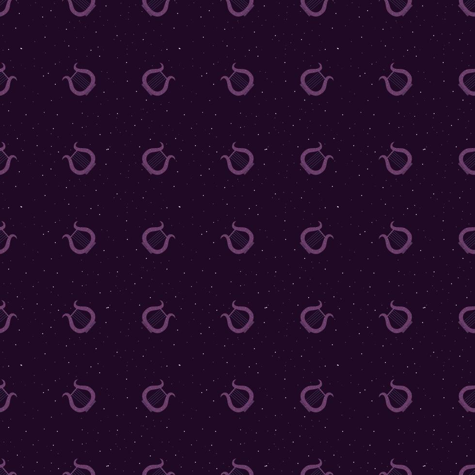 Harp pattern, illustration, vector on white background