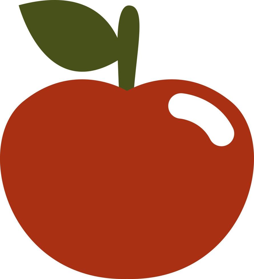 Autumn apple, illustration, vector, on a white background. vector