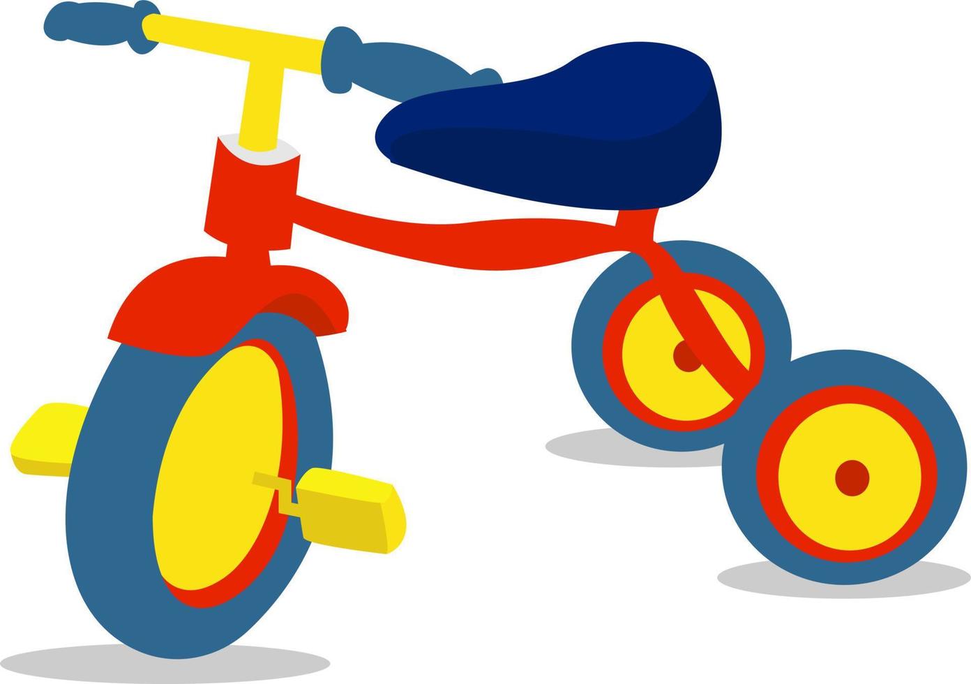 Tricycle, illustration, vector on white background.