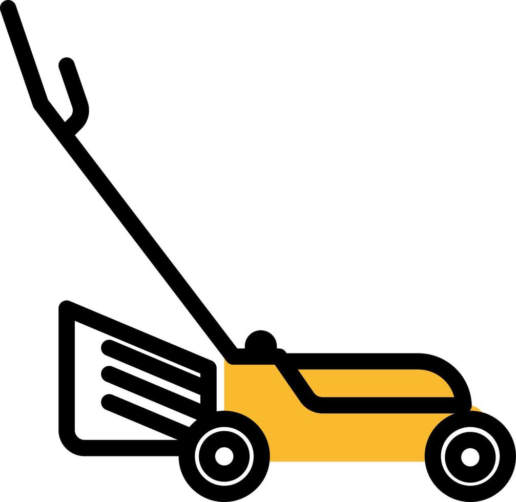 Garden lawn mower, illustration, vector on a white background.