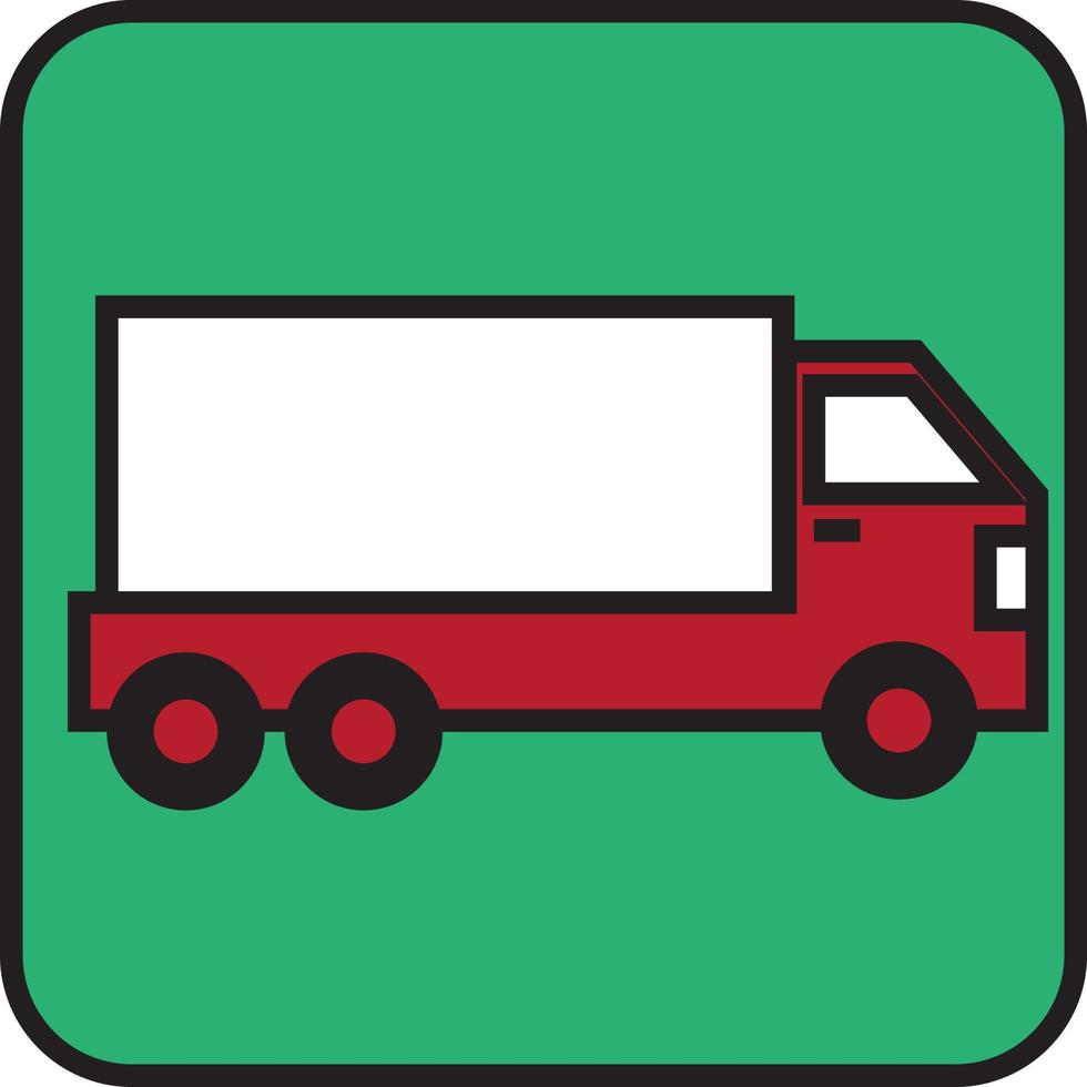 camión de transporte, ilustración, vector sobre fondo blanco.