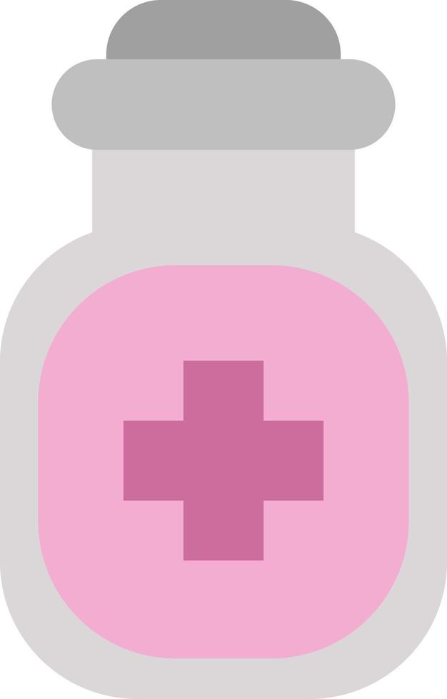 Medicine bottle, illustration, vector on a white background.