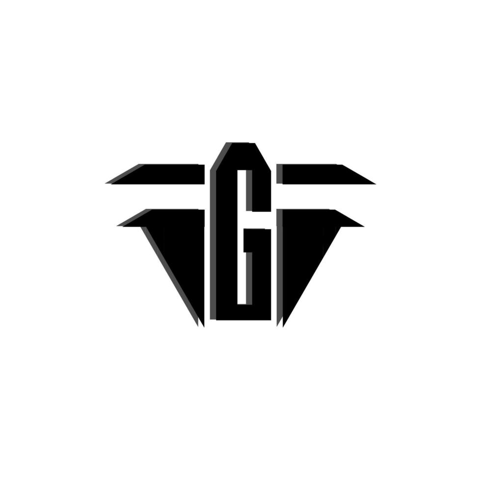 logotipo de letra g, logotipo de letra. vector