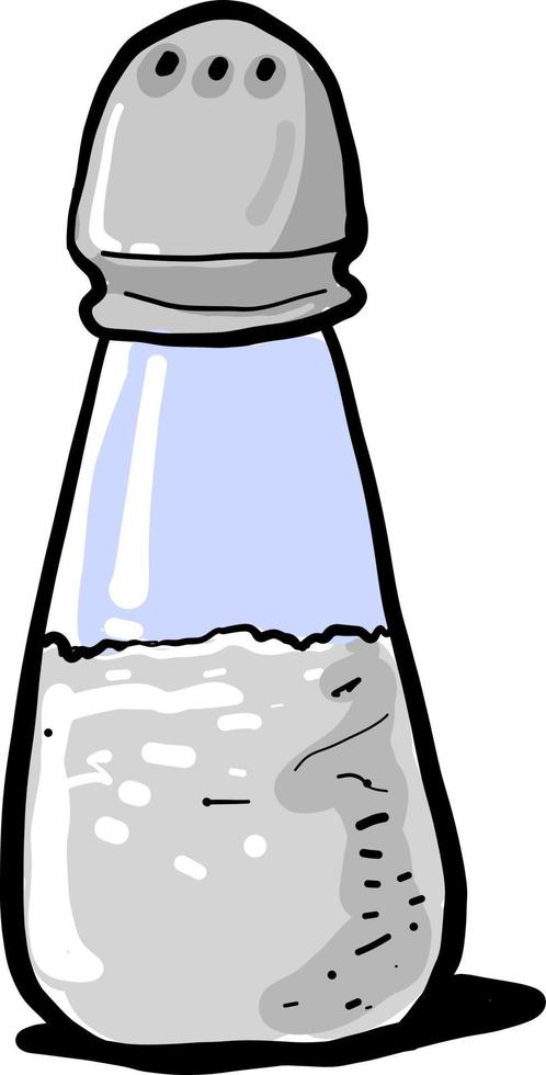 Salt shaker, illustration, vector on white background
