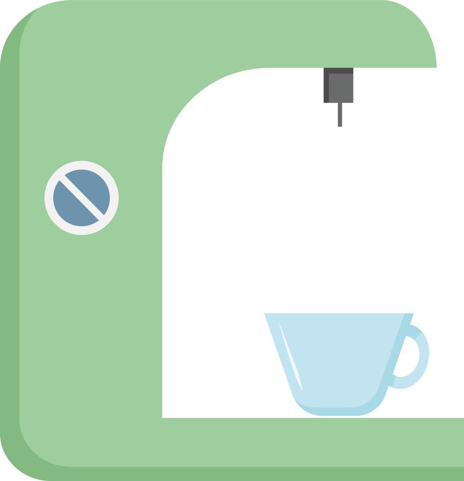 Coffee machine, illustration, vector on white background.