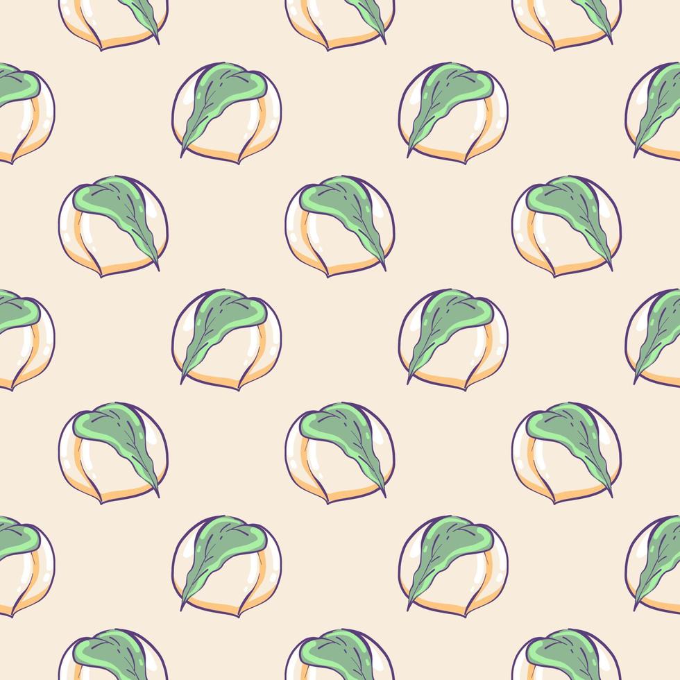 Apricot , seamless pattern on a white background. vector