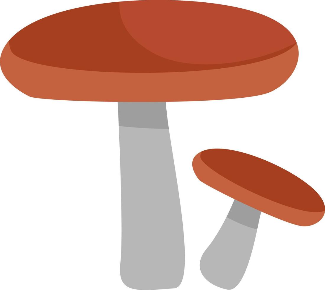 Two russula mushrooms, icon illustration, vector on white background