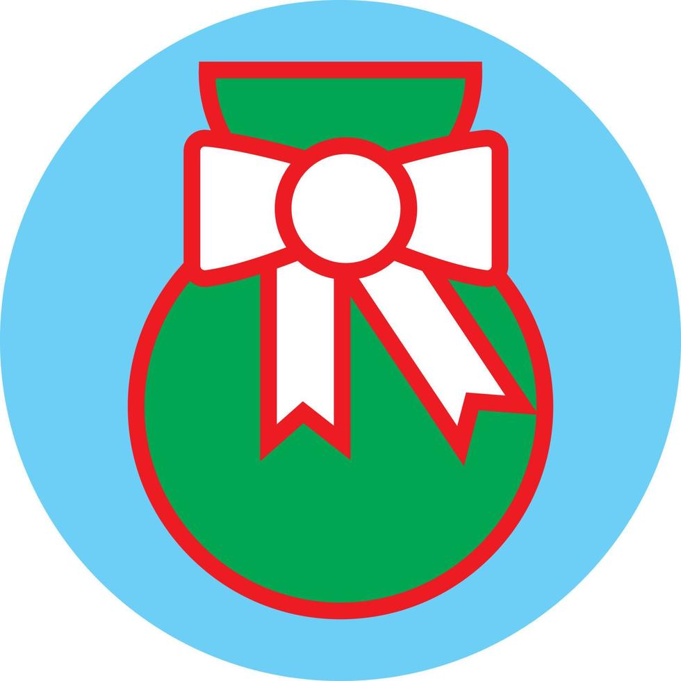 Bolsa de Papá Noel verde, ilustración, vector sobre fondo blanco.