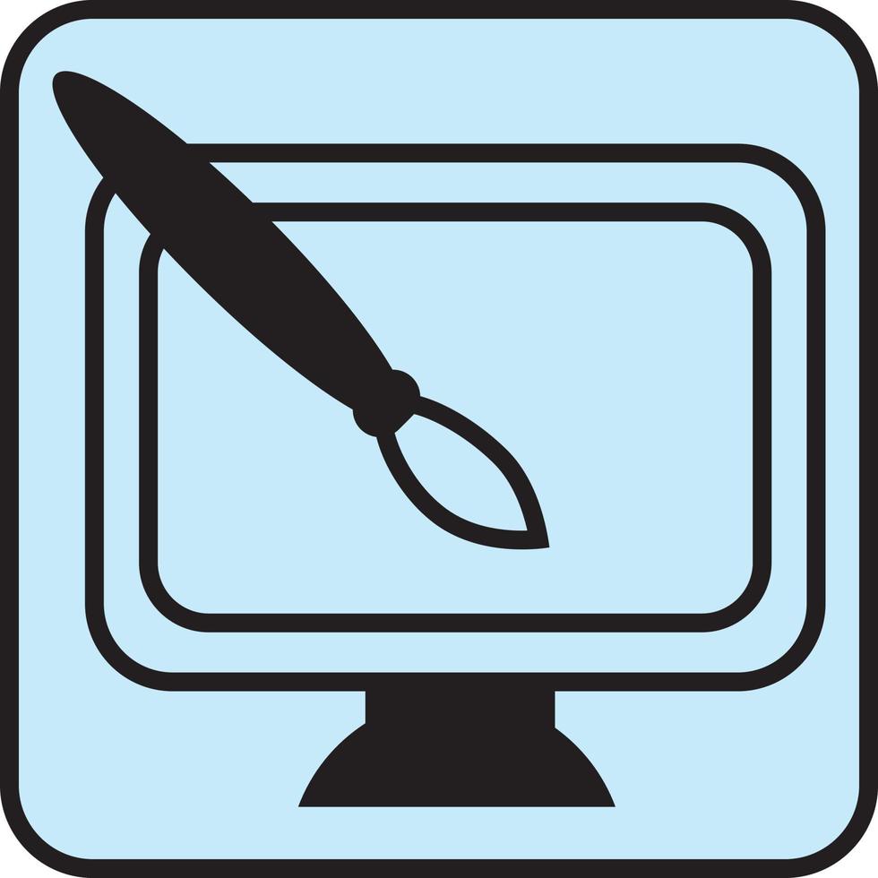 Computer writing, illustration, vector, on a white background. vector