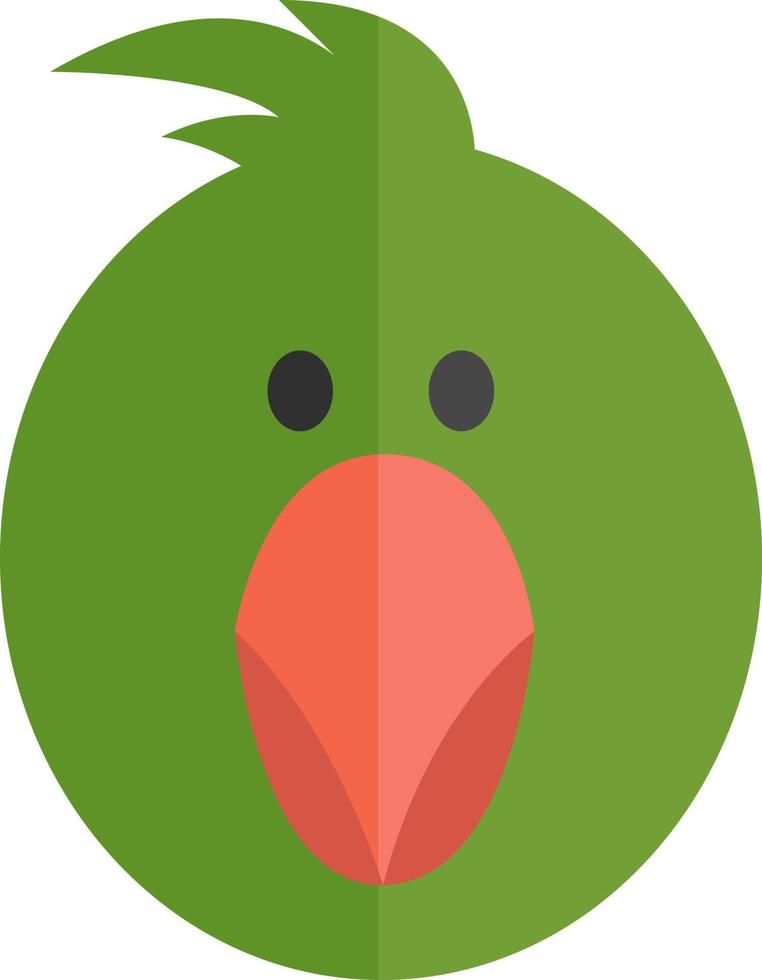 Green parrot, illustration, vector, on a white background. vector