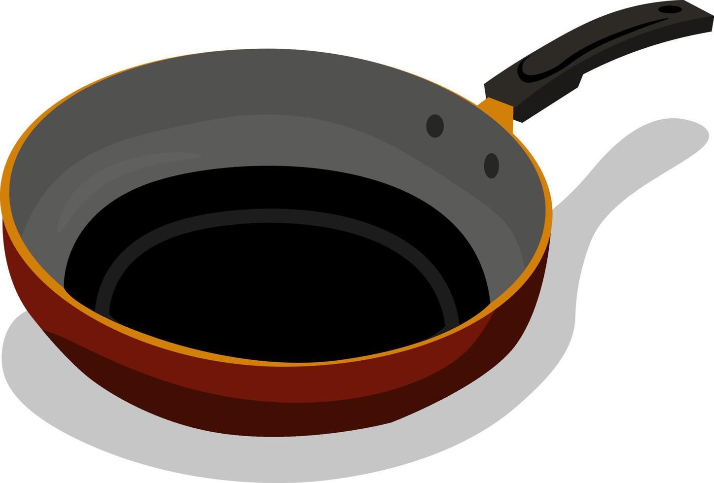 Frying pan, illustration, vector on white background