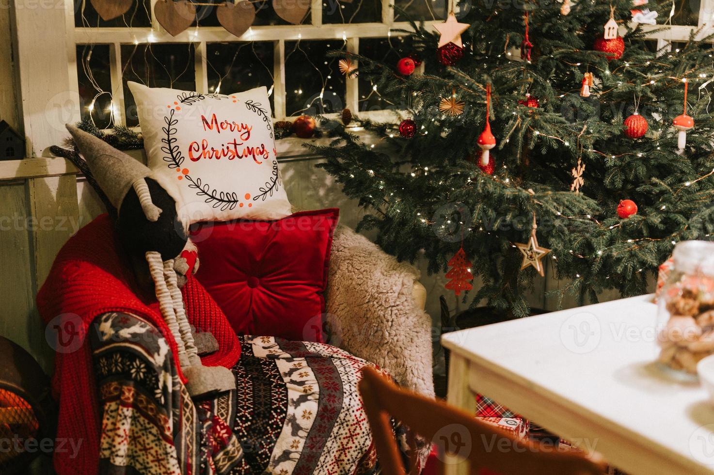 christmas time armchair cozy nisse chair photo