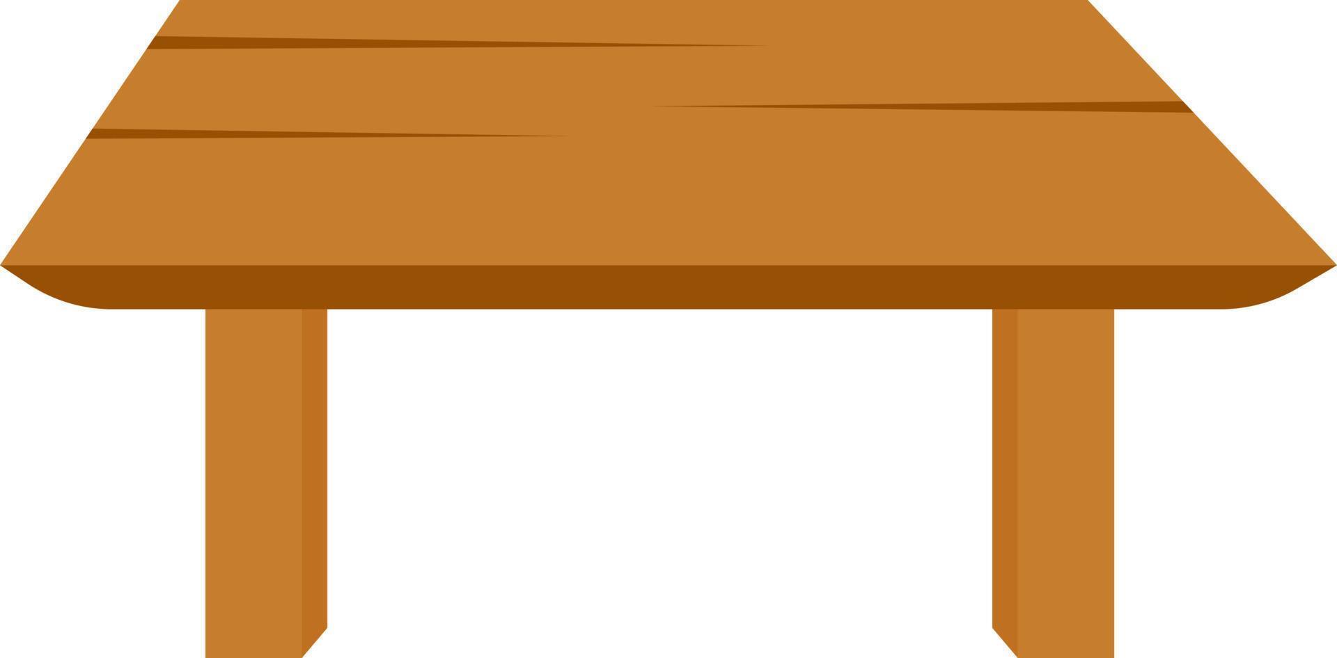 mesa de madera de dibujos animados vector