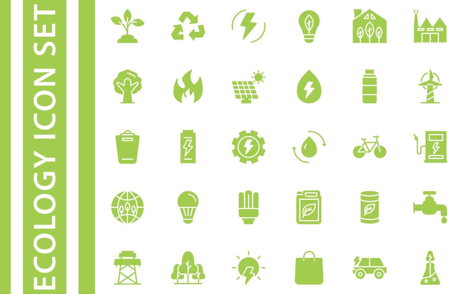 Ecology and environment icon set for your element design vector