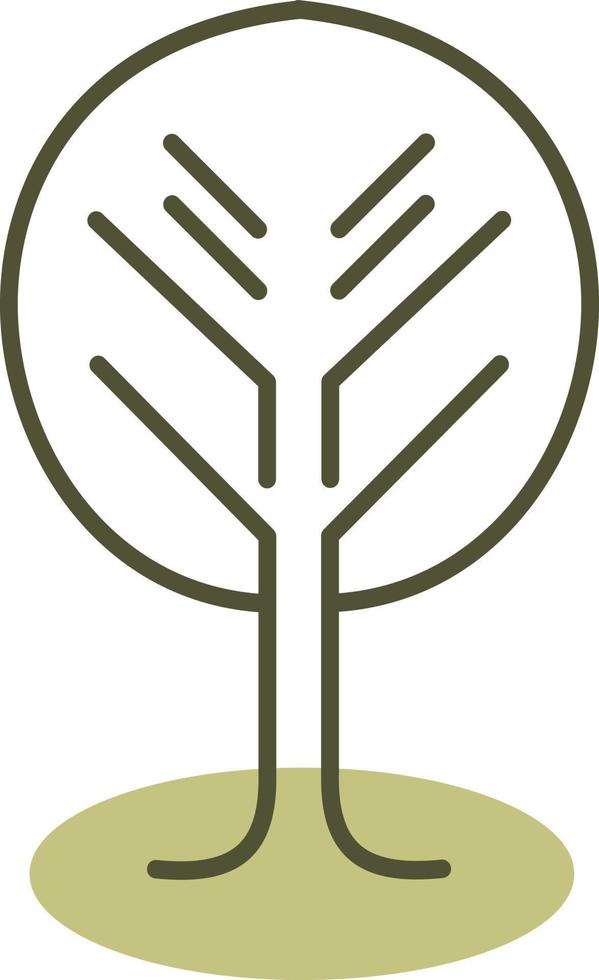 Simple tree, illustration, vector on a white background.