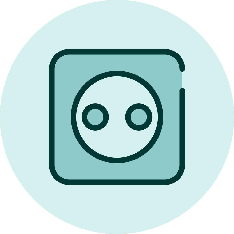 Plunger in wall, illustration, vector on a white background.