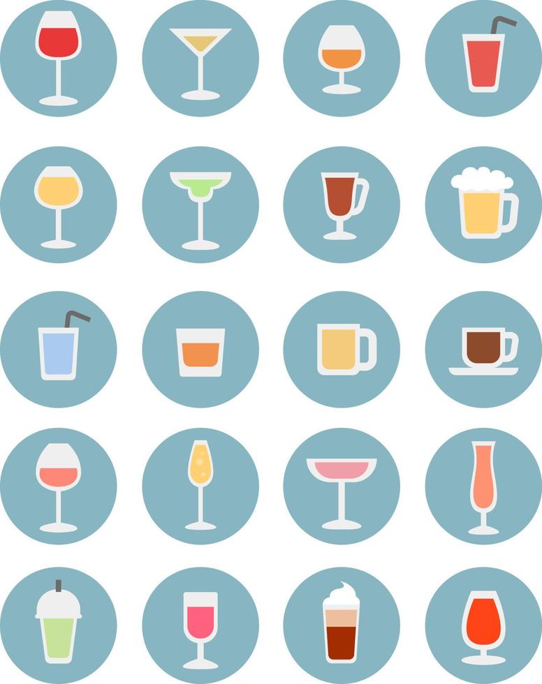 Drinks at the bar, illustration, vector on a white background.