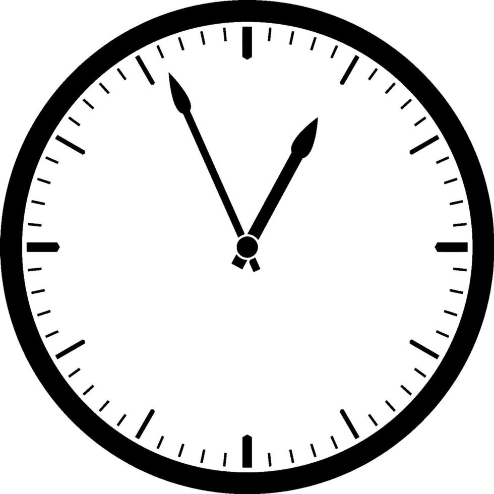 Clock 12 56, vintage illustration. vector