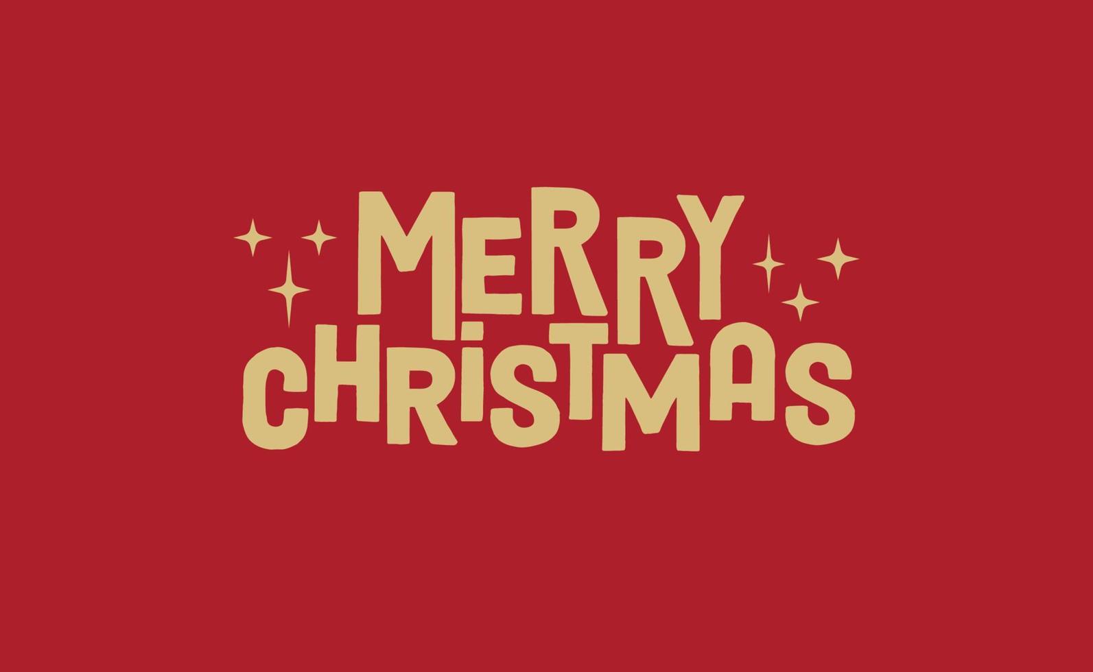Merry christmas, lettering typography isolated. Vector holiday message element with sparks.