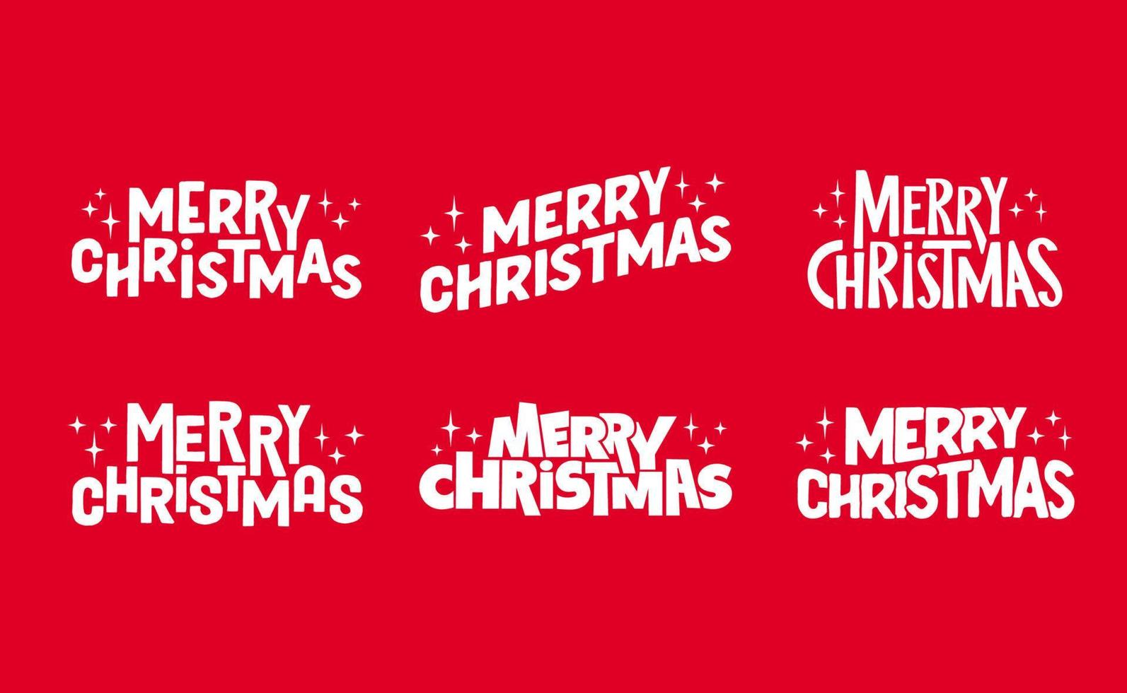 Merry Christmas lettering typographic design. Xmas holidays text design. vector