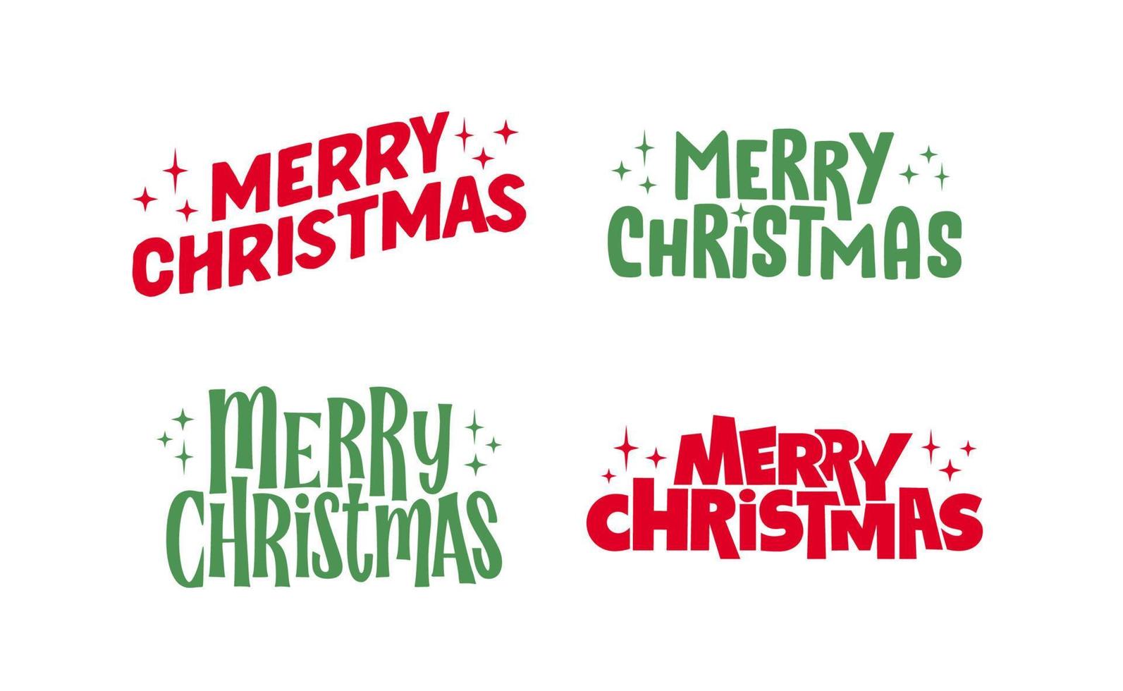 Merry Christmas lettering typographic design. Xmas holidays text design. vector