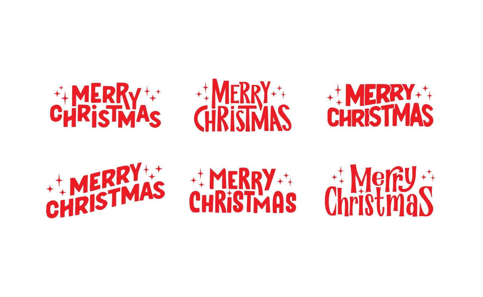 Merry Christmas lettering typographic design. Xmas holidays text design. vector