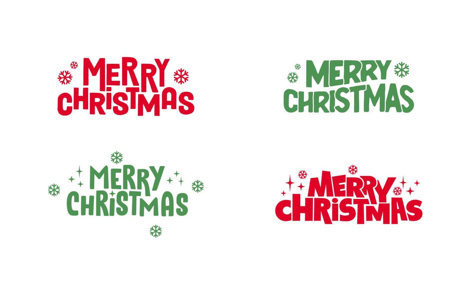 Merry Christmas lettering typographic design. Xmas holidays text design. vector