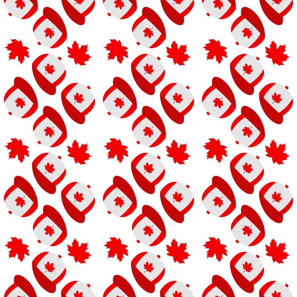 Canada leaf pattern, illustration, vector on white background.