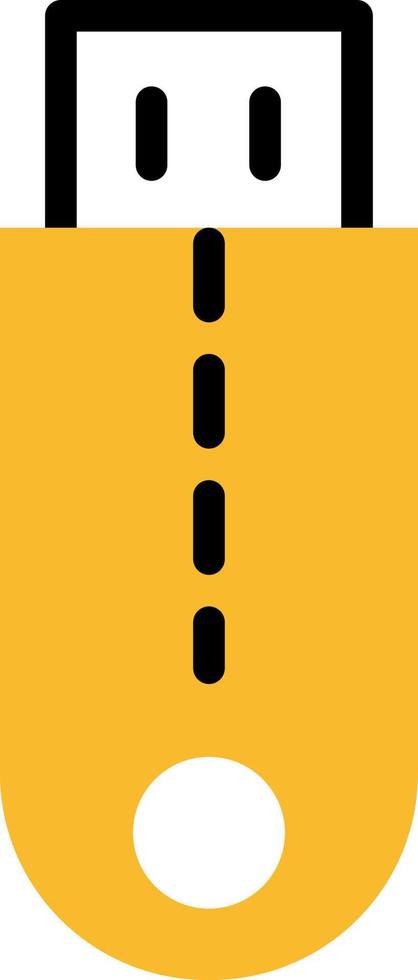PC Flashdrive, illustration, vector on a white background.