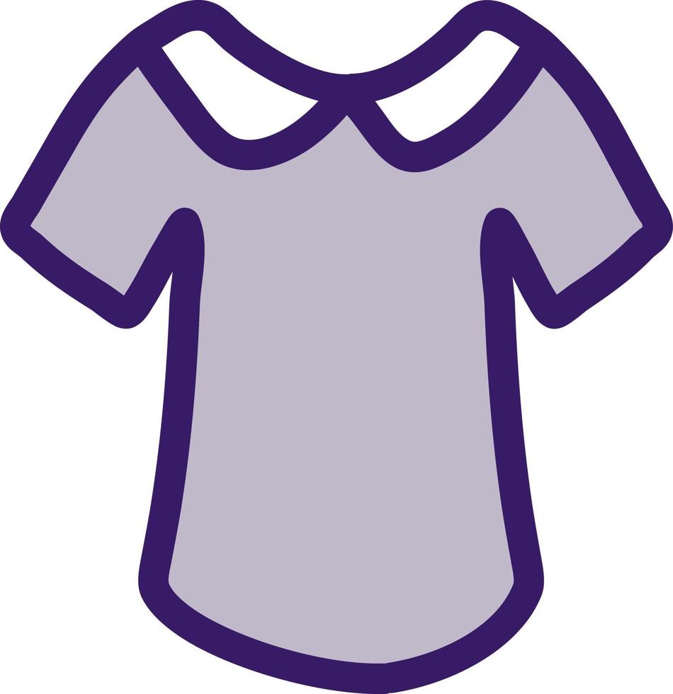 Purple tshirt, illustration, vector on a white background.