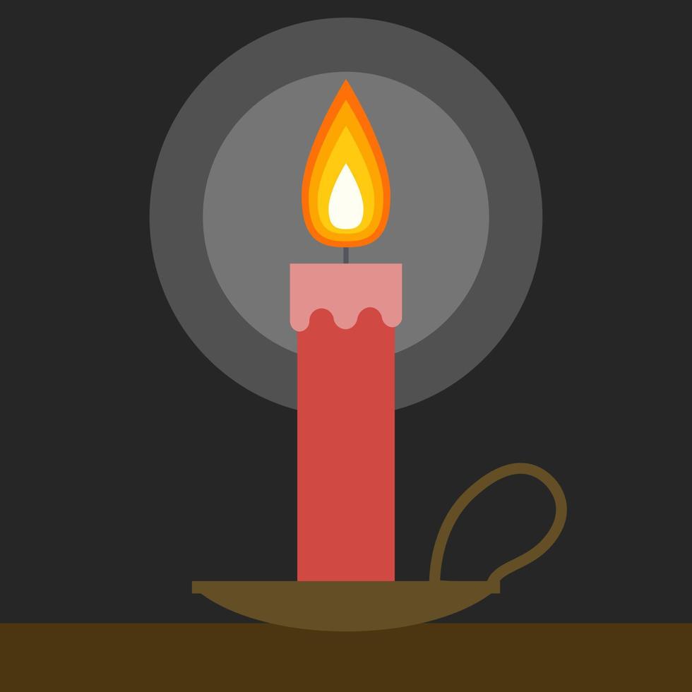 Candle, illustration, vector on white background.