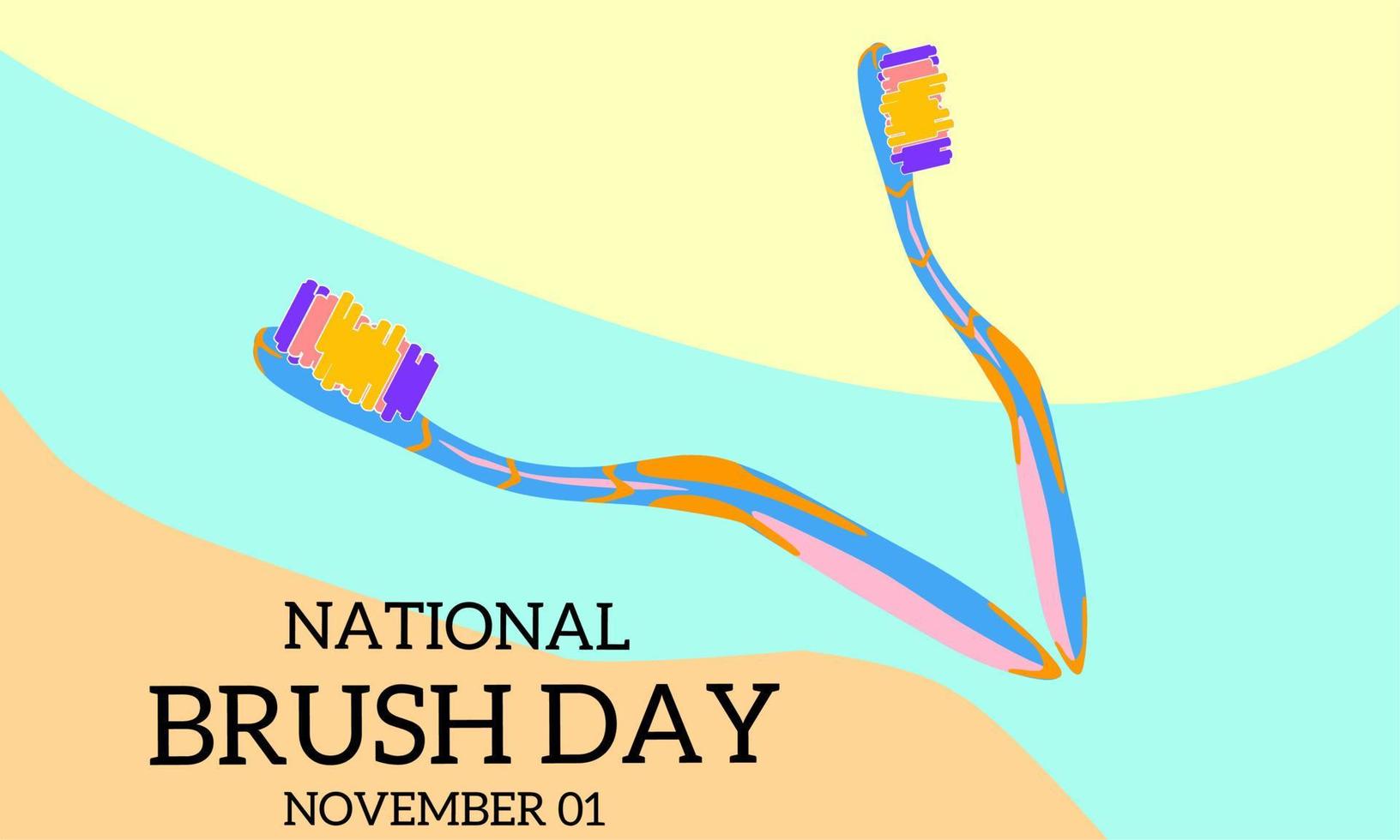 Vector graphic of national brush day for national brush day celebration